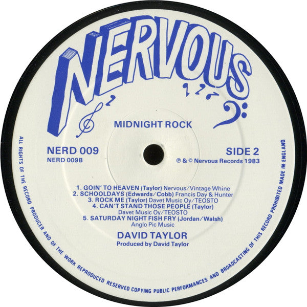 Dave Taylor (2) : Midnight Rock! (LP, Album, RE)