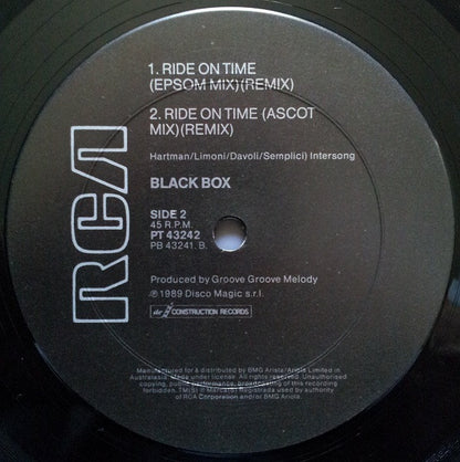 Black Box : Ride On Time (Remix) (12")