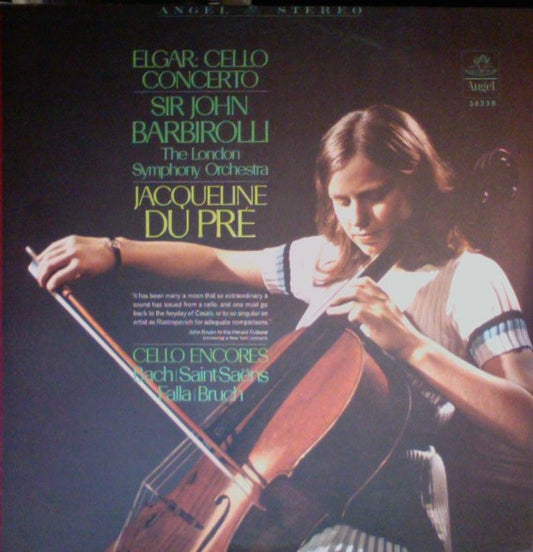 Sir Edward Elgar, Sir John Barbirolli, London Symphony Orchestra, Jacqueline Du Pré : Cello Concerto / Cello Encores  (LP, Album, Comp, RE)