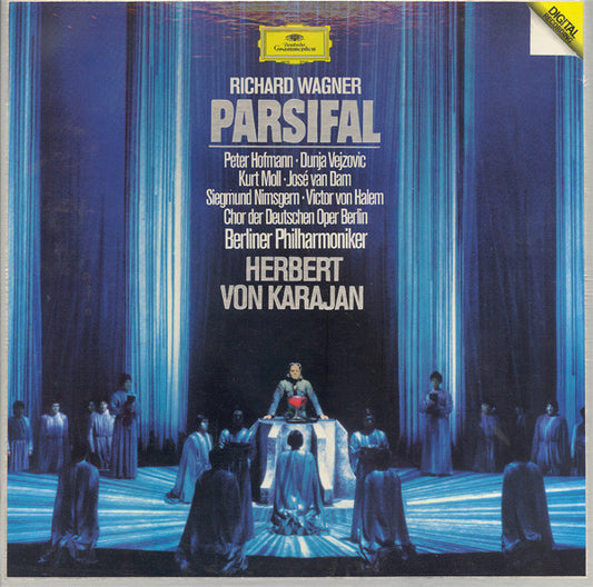 Richard Wagner, Peter Hofmann • Dunja Vejzović • Kurt Moll • José van Dam • Siegmund Nimsgern • Victor von Halem, Chor Der Deutschen Oper Berlin, Berliner Philharmoniker, Herbert von Karajan : Parsifal (5xLP, Album + Box)