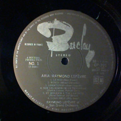 Raymond Lefèvre Et Son Grand Orchestre : Aria (LP, Album)