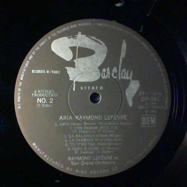 Raymond Lefèvre Et Son Grand Orchestre : Aria (LP, Album)
