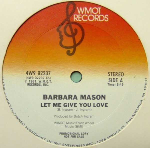 Barbara Mason : Let Me Give You Love (12", Promo)