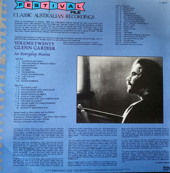 Glenn Cardier : An Everyday Maniac (LP, Comp)