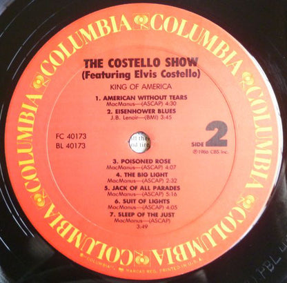 Elvis Costello Featuring The Attractions And The Confederates : King Of America (LP, Album, Pit)