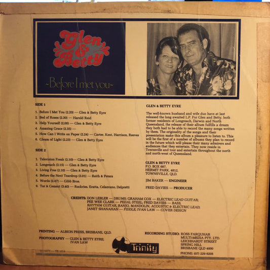Glen & Betty Eyre : Before I Met You (LP, Album)