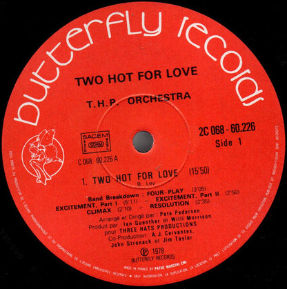 THP Orchestra : Two Hot For Love (LP, Album)