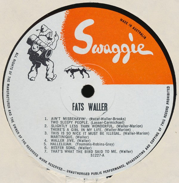 Fats Waller : Fats Waller (LP, Comp, Mono)