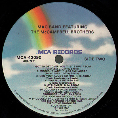 Mac Band Featuring The McCampbell Brothers : Mac Band (LP, Album, Glo)