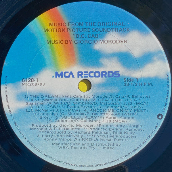 Various : D.C. Cab - Music From The Original Motion Picture Soundtrack (LP, Album, Comp)