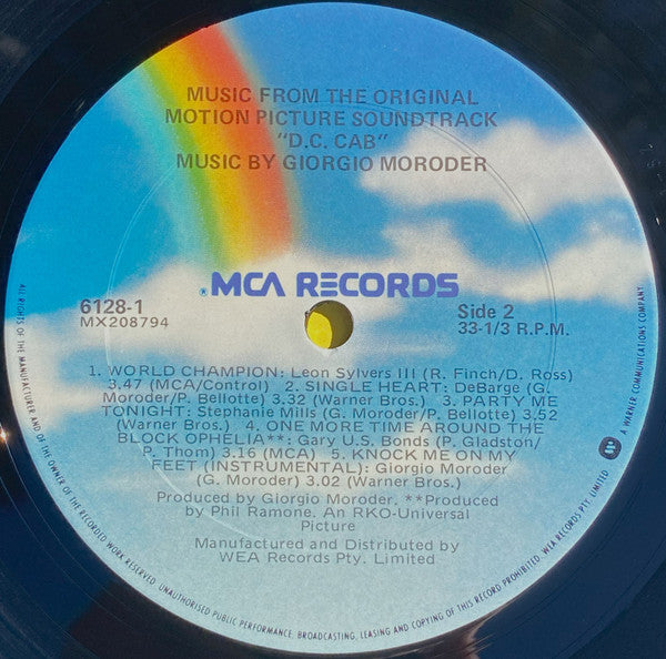 Various : D.C. Cab - Music From The Original Motion Picture Soundtrack (LP, Album, Comp)