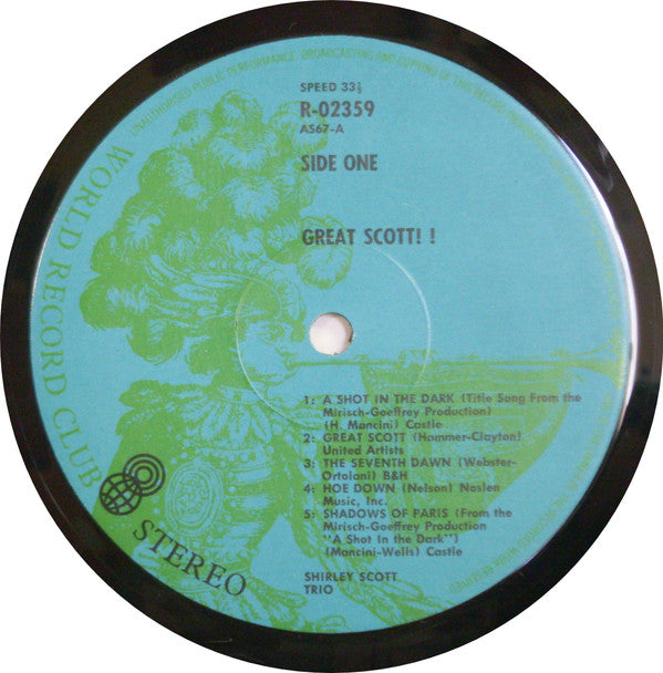 Shirley Scott Trio : Great Scott!! (LP, Album)