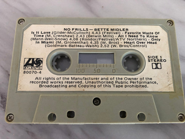 Bette Midler : No Frills (Cass, Album)