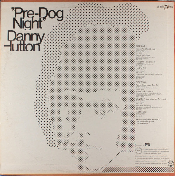 Danny Hutton : Pre-Dog Night (LP, Comp)