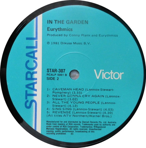 Eurythmics : In The Garden (LP, Album, RE)