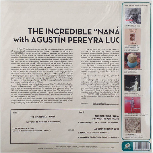 Naná Vasconcelos with Agustin Pereyra Lucena : The Incredible NANÁ with Agustín Pereyra Lucena (LP, Album, RE)