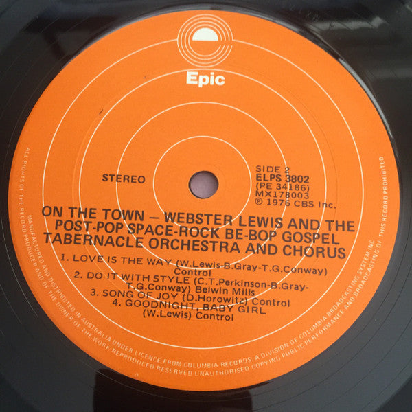 Webster Lewis And The Post-Pop Space-Rock Be-Bop Gospel Tabernacle Orchestra And Chorus : On The Town (LP, Album)