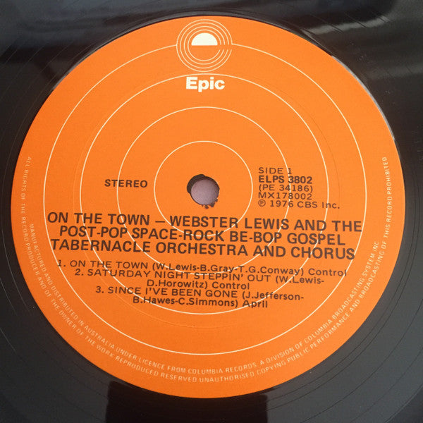 Webster Lewis And The Post-Pop Space-Rock Be-Bop Gospel Tabernacle Orchestra And Chorus : On The Town (LP, Album)