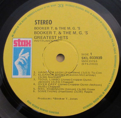 Booker T. & The M.G.'s* : Booker T. & The M.G.'s Greatest Hits (LP, Comp)