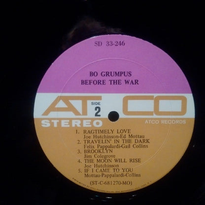 Bo Grumpus (2) : Before The War (LP, Album, Mon)