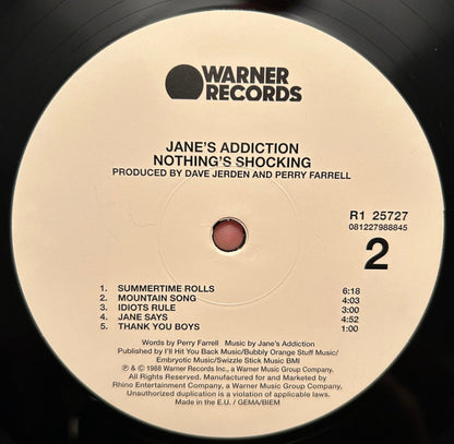 Jane's Addiction : Nothing's Shocking (LP, Album, RE, 180)