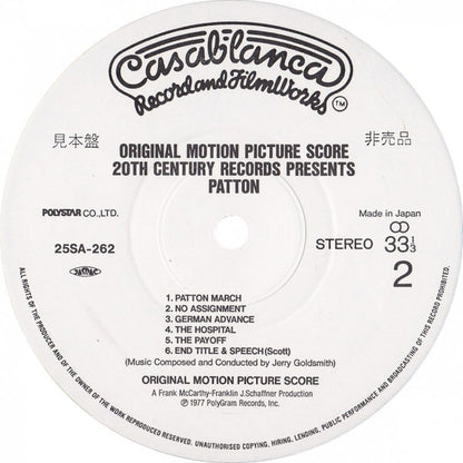 Jerry Goldsmith : Patton (Original Motion Picture Score) (LP, Album, Promo, RE)