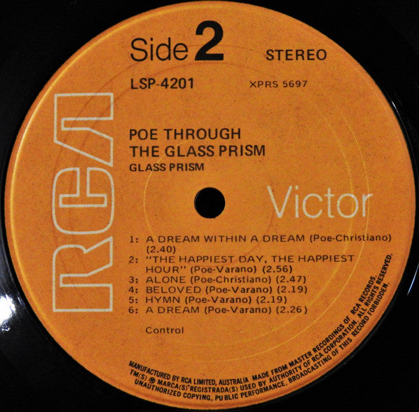 Glass Prism : Poe Through The Glass Prism (LP, Album)