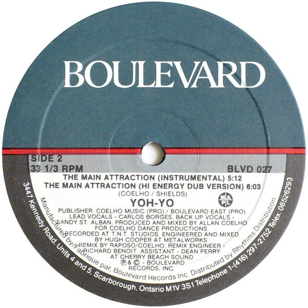 Yoh-Yo : The Main Attraction (Remix) (12", Maxi)