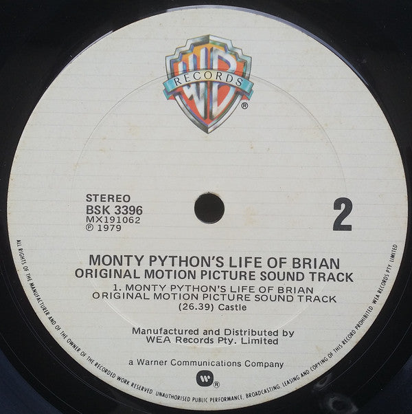 Monty Python : Monty Python's Life Of Brian (Original Motion Picture Soundtrack) (LP, Album, Cas)