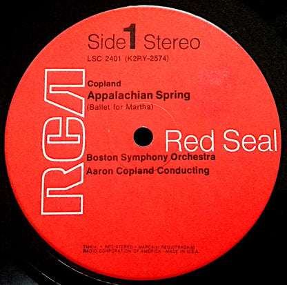 Aaron Copland / Boston Symphony Orchestra Conducted By Aaron Copland : Appalachian Spring / The Tender Land - Suite (LP, RE)