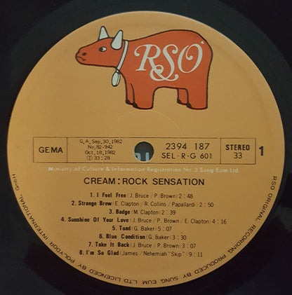 Cream (2) : Rock Sensation (LP, Comp)