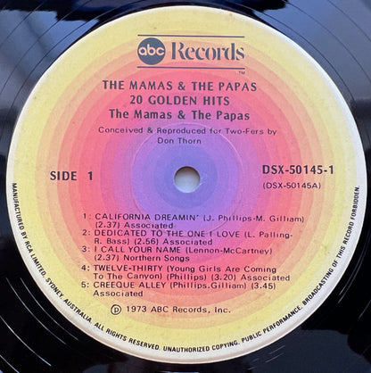 The Mamas & The Papas : 20 Golden Hits (2xLP, Comp)