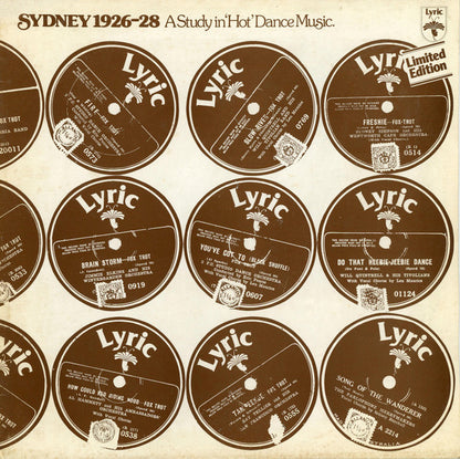 Various : Sydney 1926-28 - A Study In 'Hot' Dance Music (LP, Comp)