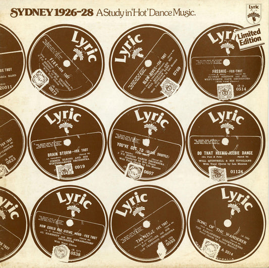 Various : Sydney 1926-28 - A Study In 'Hot' Dance Music (LP, Comp)