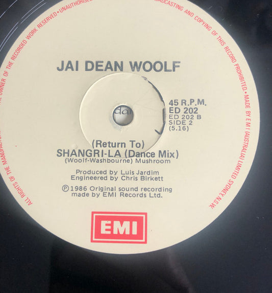 Jai Dean Woolf : Take Me Back To Shangri-La (12")