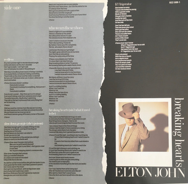 Elton John : Breaking Hearts (LP, Album)