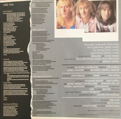 Elton John : Breaking Hearts (LP, Album)