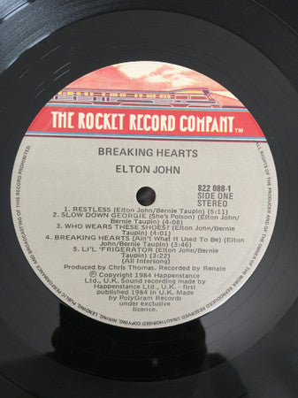 Elton John : Breaking Hearts (LP, Album)