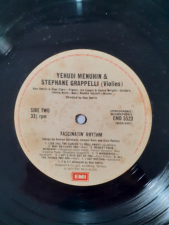 Yehudi Menuhin & Stephane Grappelli* : Fascinatin' Rhythm (LP, Album, Quad, RP, Cre)