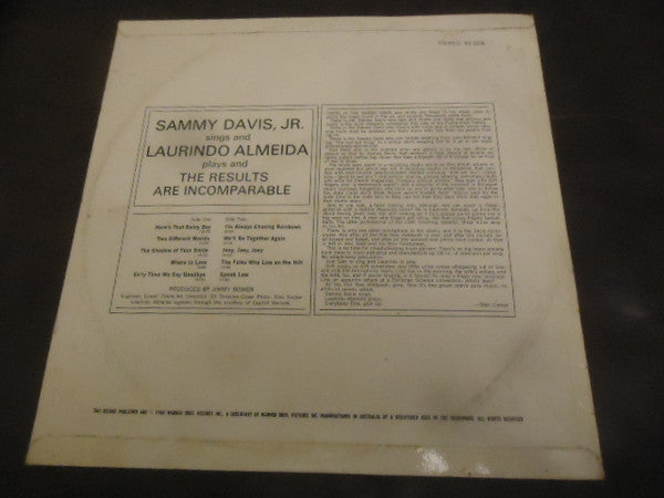 Sammy Davis Jr. And Laurindo Almeida : Sammy Davis, Jr. Sings Laurindo Almeida Plays  (LP, Album)