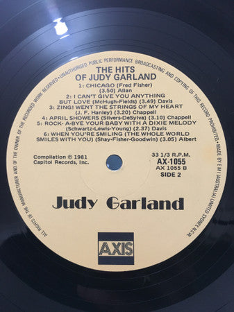 Judy Garland : The Hits Of Judy Garland (LP, Comp)