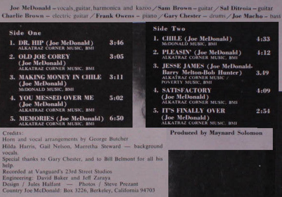 Country Joe McDonald : Country Joe (LP, Album)