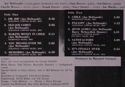 Country Joe McDonald : Country Joe (LP, Album)