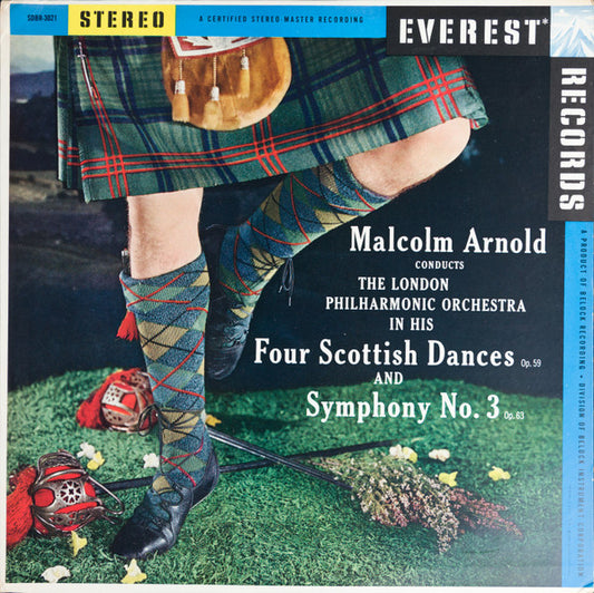 Malcolm Arnold Conducts London Philharmonic Orchestra : Four Scottish Dances, Op. 59 And Symphony No. 3, Op. 63 (LP, Album, RP, Gol)