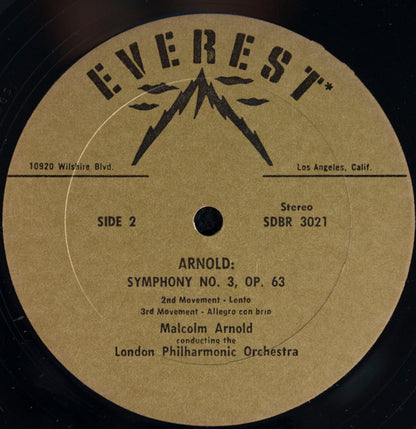Malcolm Arnold Conducts London Philharmonic Orchestra : Four Scottish Dances, Op. 59 And Symphony No. 3, Op. 63 (LP, Album, RP, Gol)