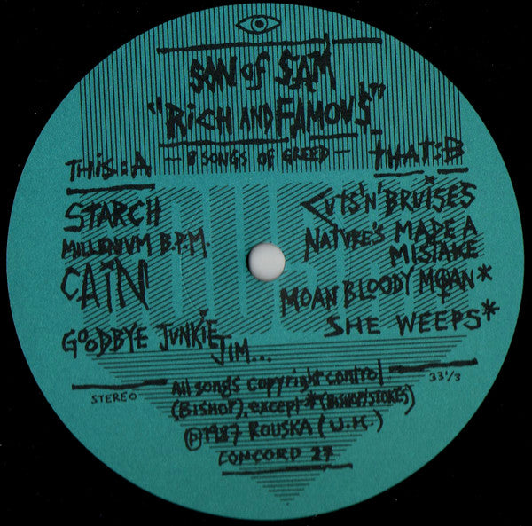 Son Of Sam And Good Shepherds : Rich And Famous - Eight Songs Of Greed (LP, Album)