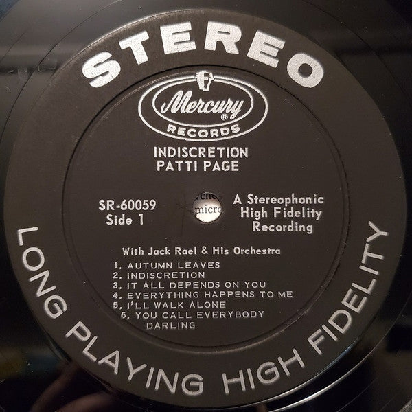 Patti Page : Indiscretion (LP, Album)