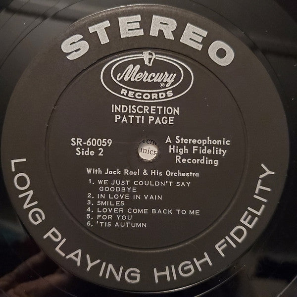 Patti Page : Indiscretion (LP, Album)