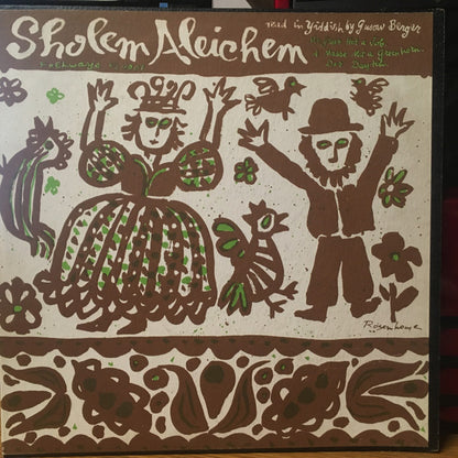 Gustav Berger : Sholem Aleichem Read In Yiddish (LP, Album, RP, Whi)