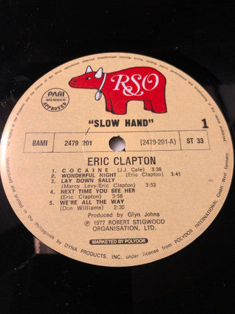 Eric Clapton : Slowhand (LP, Album, Gat)